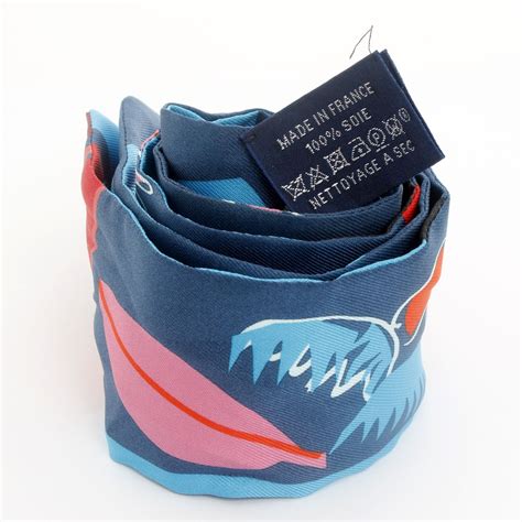 Pair of Sea, Surf & Fun Twilly Scarves by Hermes 